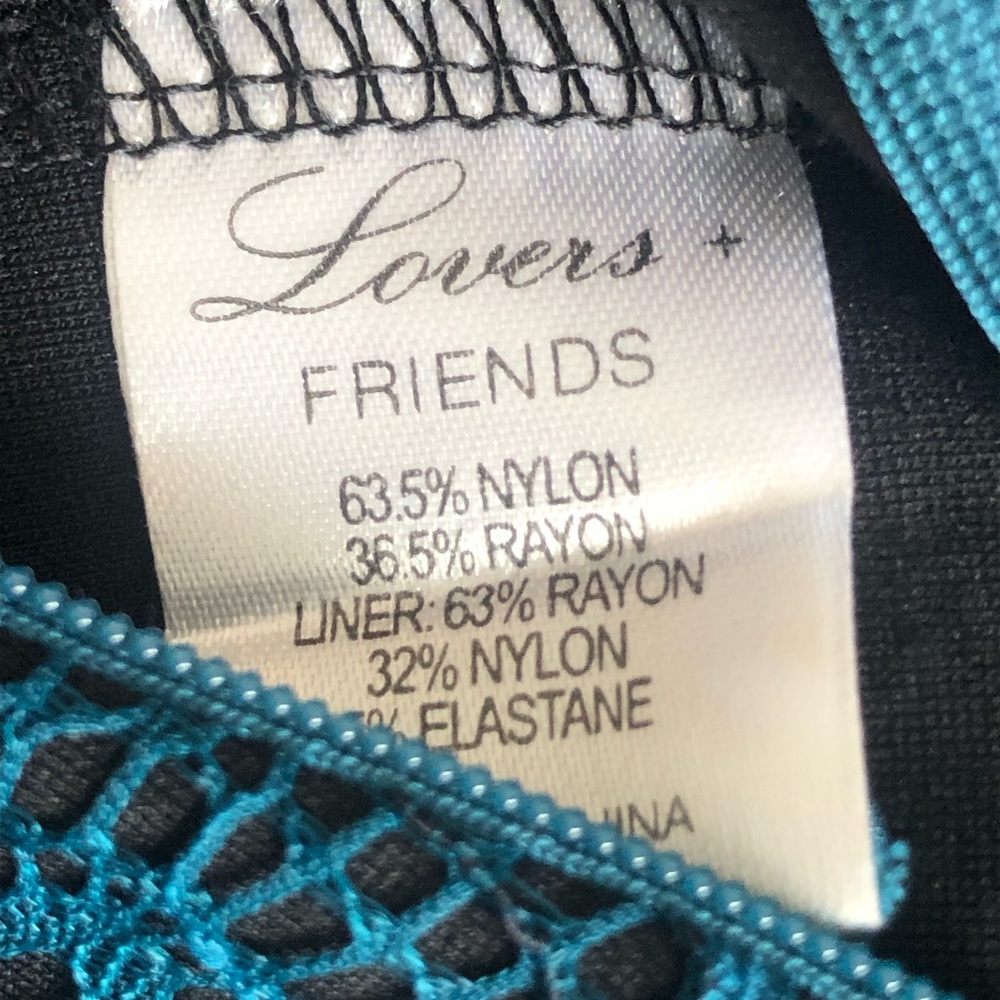 Lovers+Friends Teal Lace Romper - Picture 13 of 13